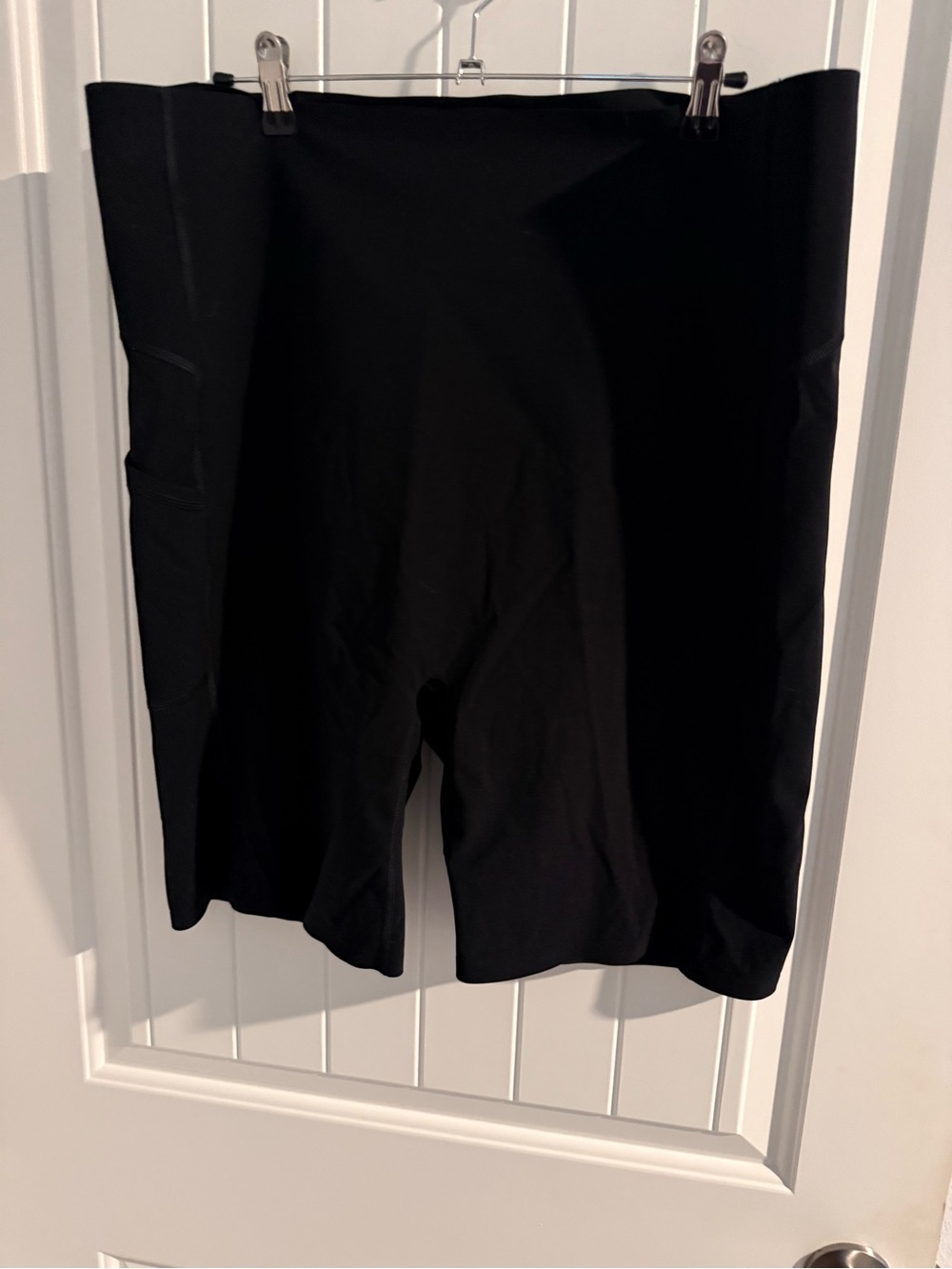 SPANX Black High-Waisted Bike Shorts with Side Pocket Size 3X